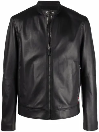 Zipped-Up Leather Jacket