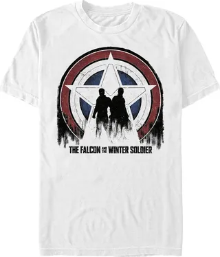 Men's Marvel The Falcon and the Winter Soldier Distressed Logo T-Shirt - White - Small
