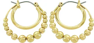 Double Ball Hoop Earrings