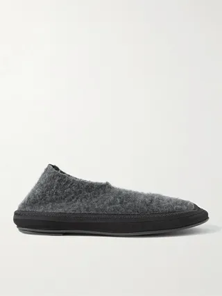 Brushed-Cashmere Slippers