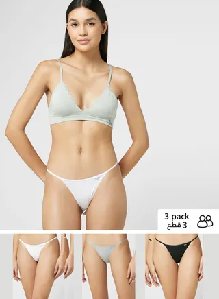3 Pack String Bikini Bottom