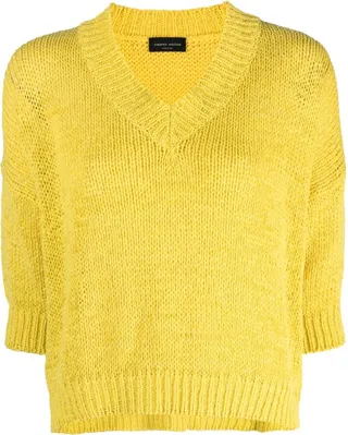 V-neck knitted jumper