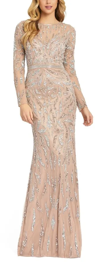 Sequin A-Line Gown