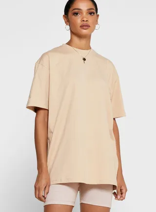 Oversized T-Shirt Cycling Shorts Set