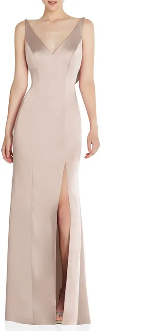 Cowl Back Charmeuse Gown