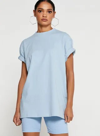 Oversized T-Shirt Cycling Shorts Set
