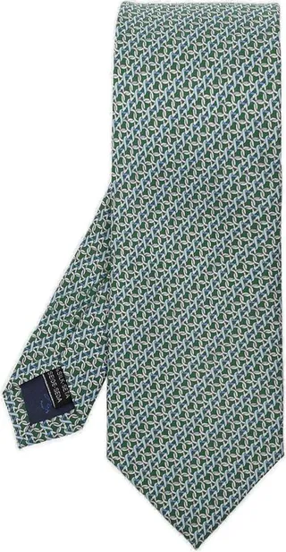 Salvatore Ferragamo Gancini-Printed Pointed Tip Tie