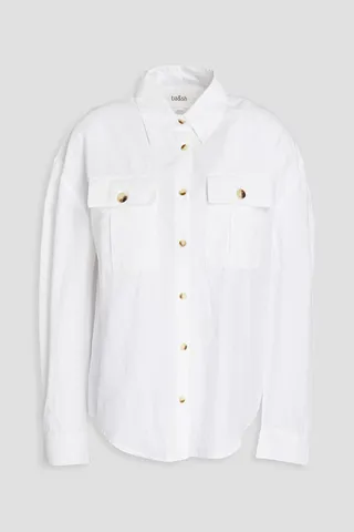 Chemise pleated cotton shirt
