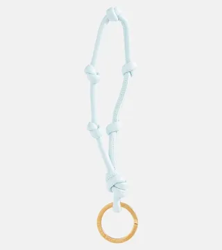 Knotted leather keyring