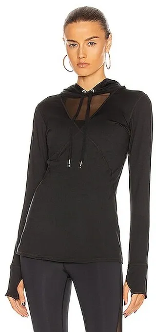 ALALA Flyweight Hoodie Tee in Black
