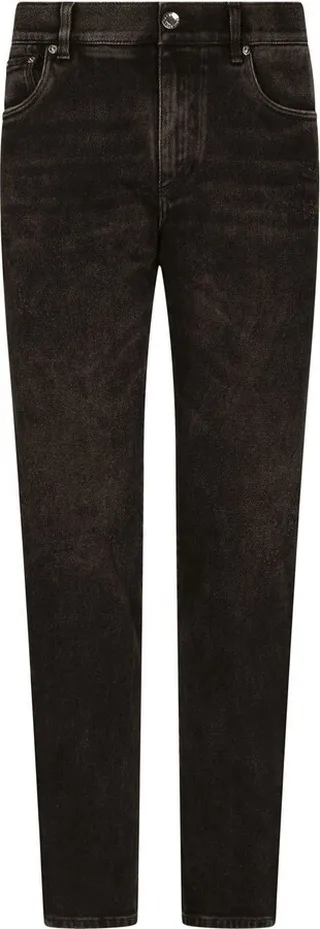 Graffiti-Print Logo Jeans