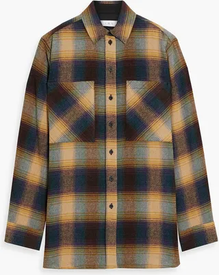 Minsi oversized checked flannel shirt
