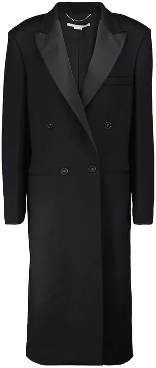 Double-breasted wool coat