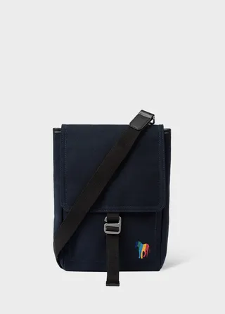 Navy Cross Body 'Broad Stripe Zebra' Bag