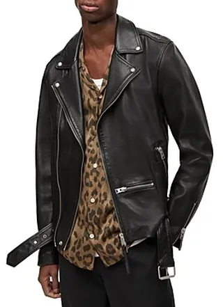 Allsaints Wick Leather Regular Fit Biker Jacket
