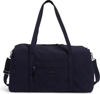 Vera Bradley Women's Microfiber Large Travel Duffel Bag Classic Navy