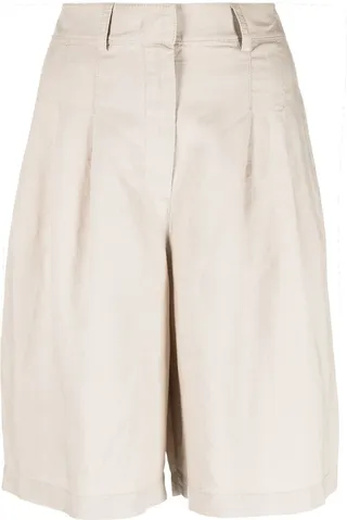 Pleat-Detail Tailored Shorts
