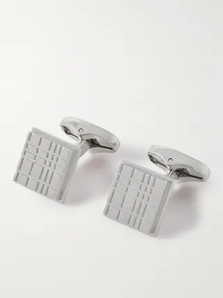 Logo Palladium-Plated Cufflinks
