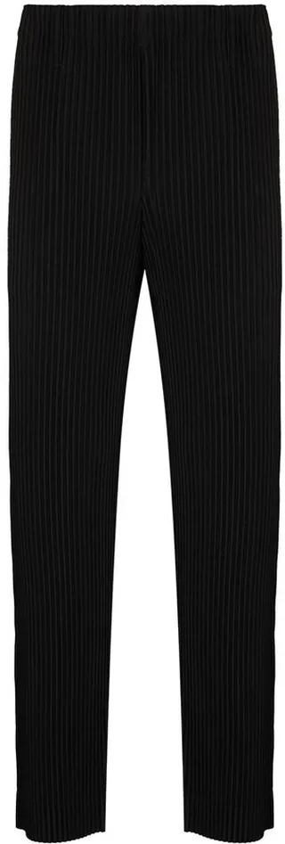 Plissé Straight-Leg Trousers