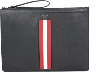 Bally Logo Detailed Zip-Up Clutch Bag