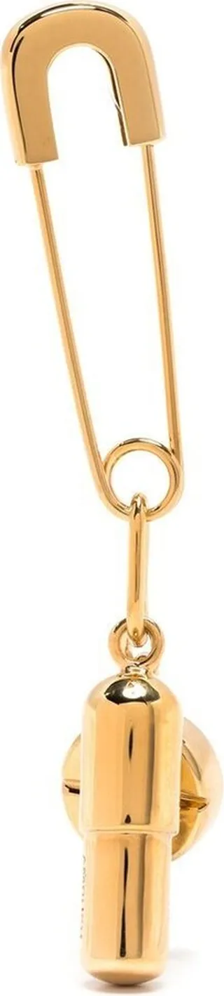 Pill-Charm Safety-Pin Earring