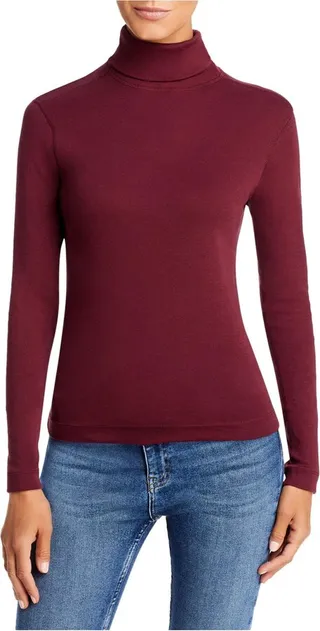 Womens Cotton Turtleneck Top