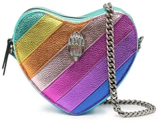 Kensington Heart stripe-print crossbody bag