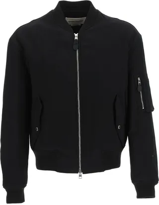 Alexander McQueen Logo-Embroidered Zipped Bomber Jacket
