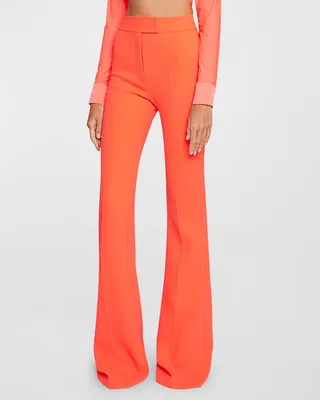 Marden Pintuck Flare-Leg Pants