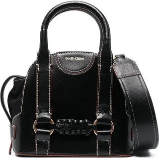 Saddie leather tote bag