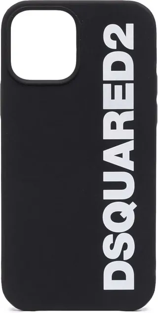 Black Iphone 12 Pro Case With White Logo Dsquared2