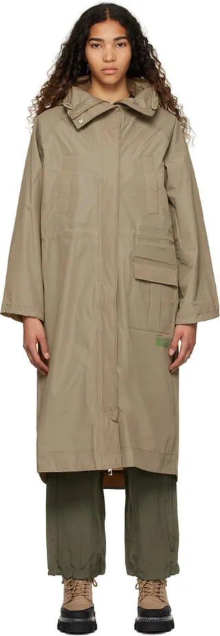 GANNI Beige Parka Coat