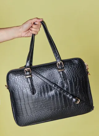 15" Croc Embossed Laptop Bag