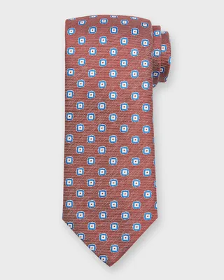 Men's Medallion Jacquard Silk Tie