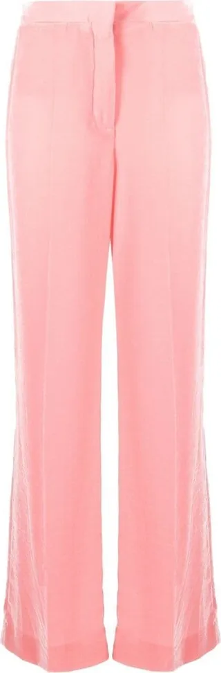 Straight-Leg Velvet Track Pants