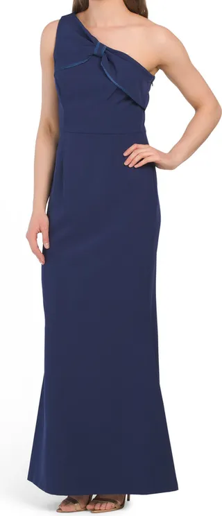 Lilah One Shoulder Bow Mermaid Gown