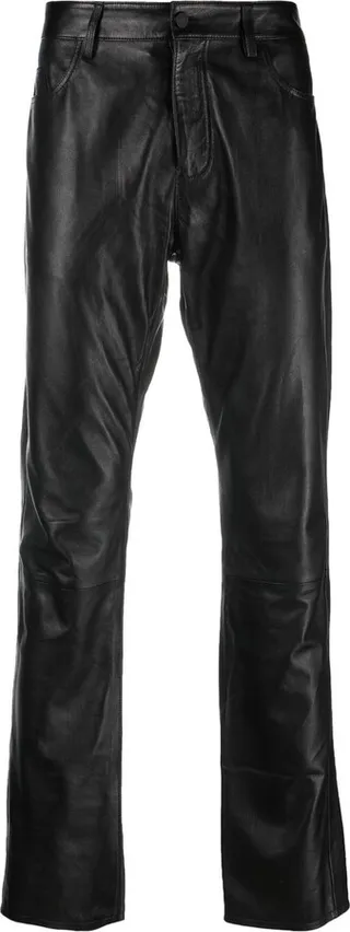Straight-Leg Biker Trousers