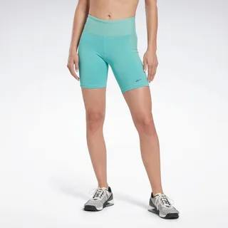 Reebok Les Mills® Ribbed Short Leggings Womens Athletic Shorts X Small Semi Classic Teal