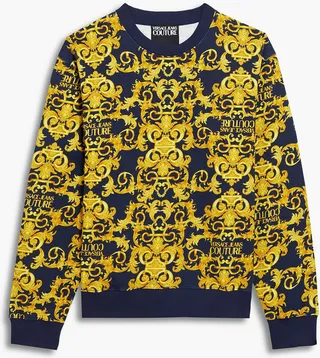Printed French cotton-terry sweatshirt