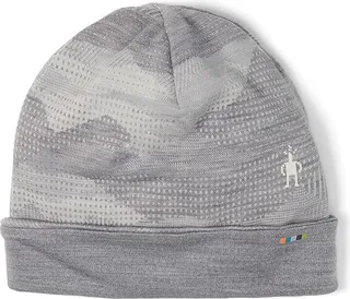 Smartwool Thermal Merino Reversible Pattern Cuffed Beanie (Light Gray Mountain Scape) Beanies