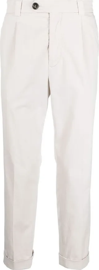 Straight-Leg Cotton Pants