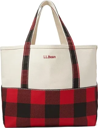 L.L.Bean High Bottom Tote Medium (Mountain Red Buffalo Check) Bags