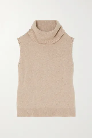 Theory - Cashmere Turtleneck Vest - Neutrals