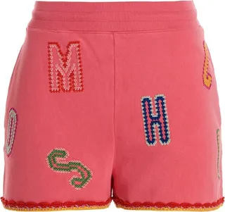 Moschino Logo Embroidered Bermuda Shorts