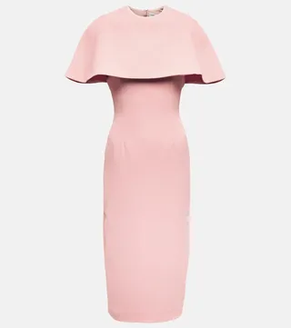 Blaine cape cloque midi dress