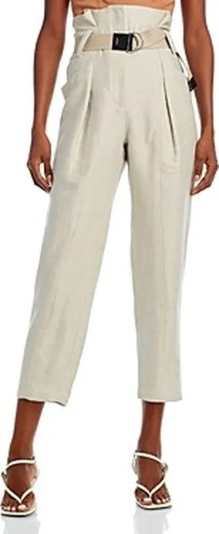 Iro Colinea Belted Paperbag Waist Cropped Pants