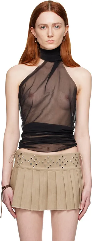 Ludovic de Saint Sernin Black Halter Top