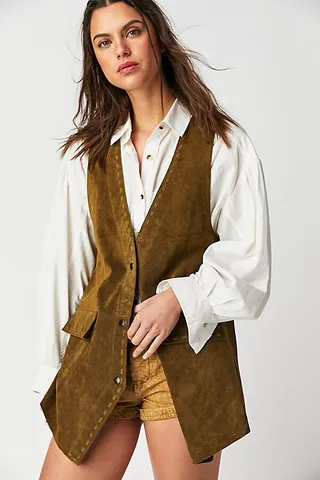 Low Rider Suede Vest by We The Free at Free People