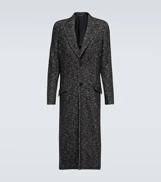 Single-breasted wool coat