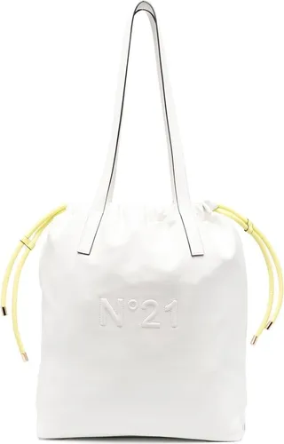 Logo-Embossed Leather Tote Bag